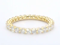 Gouden alliance ring met briljant geslepen diamant - afbeelding 9 van  10