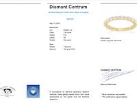 Gouden alliance ring met briljant geslepen diamant - afbeelding 3 van  9