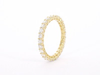 Gouden alliance ring met briljant geslepen diamant - afbeelding 6 van  9