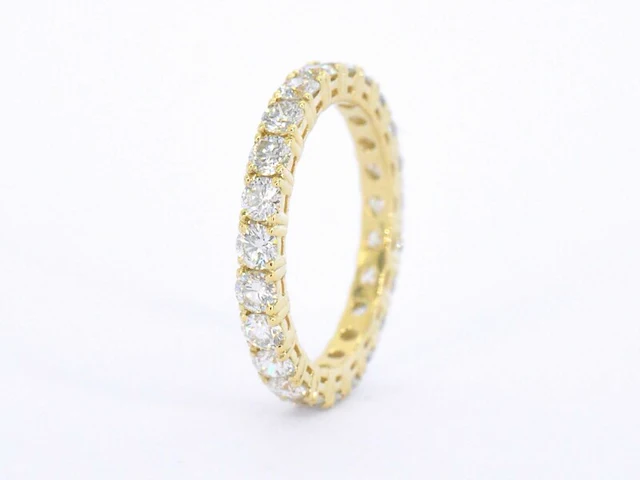 Gouden alliance ring met diamant - afbeelding 5 van  9