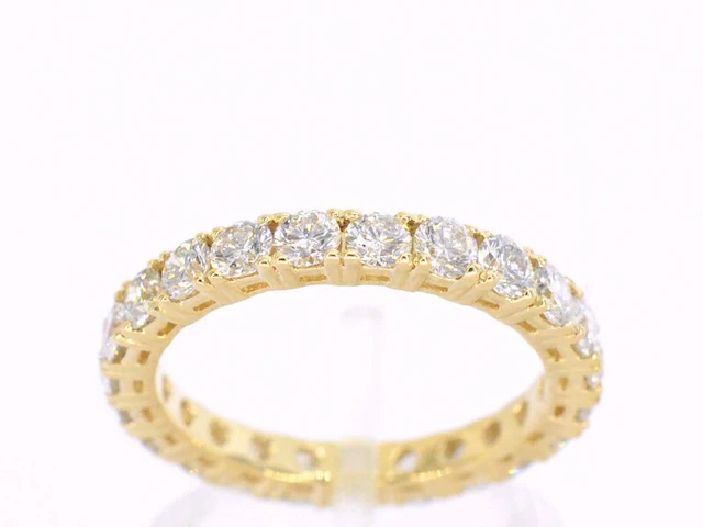 Gouden alliance ring met diamant - afbeelding 1 van  9