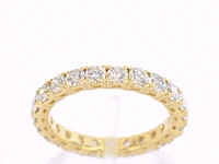 Gouden alliance ring met diamant - afbeelding 1 van  9