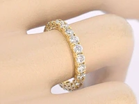 Gouden alliance ring met diamant - afbeelding 2 van  9