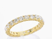 Gouden alliance ring met diamant - afbeelding 4 van  9