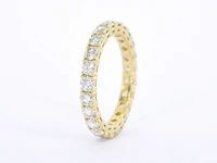 Gouden alliance ring met diamant - afbeelding 5 van  9