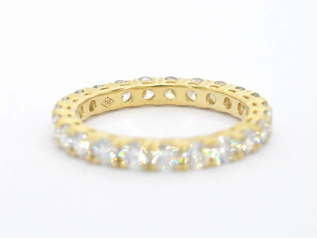 Gouden alliance ring met diamant - afbeelding 7 van  9