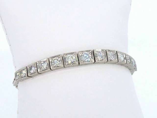 Gouden antieke riviera armband - afbeelding 5 van  10