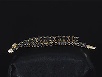 Gouden armband met 16.00 carat zwarte briljant geslepen diamanten - afbeelding 11 van  11