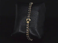Gouden armband met 16.00 carat zwarte briljant geslepen diamanten - afbeelding 7 van  11