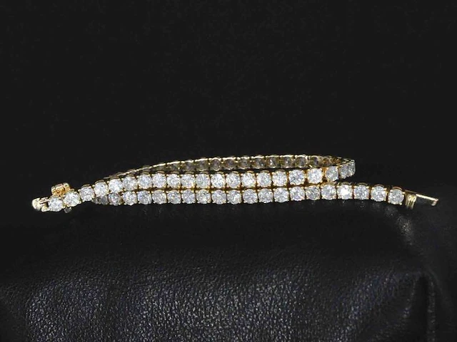 Gouden armband met 5.50 carat briljant geslepen diamanten - afbeelding 1 van  8
