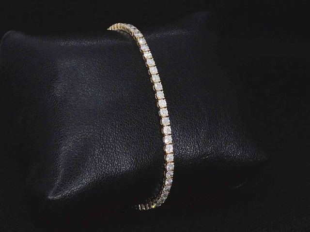 Gouden armband met 5.50 carat briljant geslepen diamanten - afbeelding 4 van  8