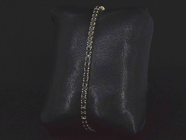 Gouden armband met 7.00 carat zwarte briljant geslepen diamanten - afbeelding 3 van  10
