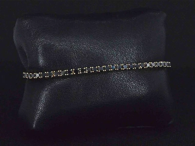 Gouden armband met 7.00 carat zwarte briljant geslepen diamanten - afbeelding 6 van  10