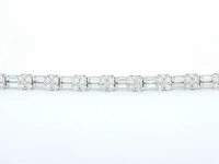 Gouden armband met briljant en baguette geslepen diamanten - afbeelding 6 van  10