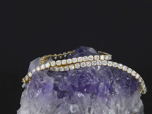 Gouden armband met briljant geslepen diamanten 5.50 carat - afbeelding 1 van  10