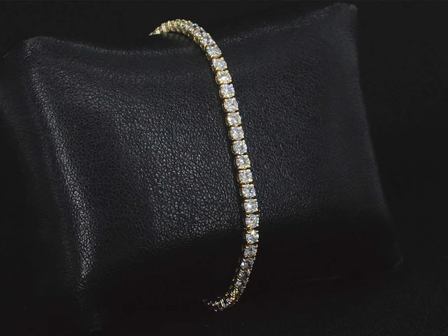 Gouden armband met briljant geslepen diamanten 5.50 carat - afbeelding 5 van  10