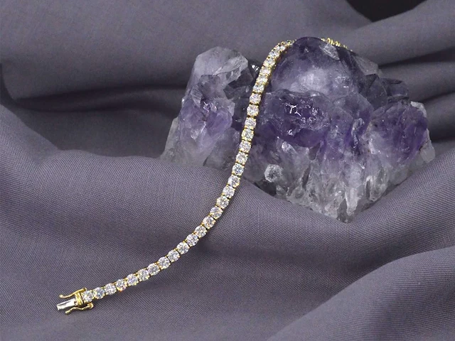 Gouden armband met briljant geslepen diamanten 5.50 carat - afbeelding 9 van  10