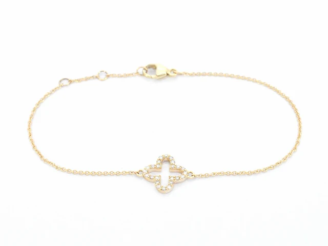 Gouden armband met diamant - afbeelding 1 van  9