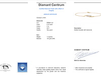 Gouden armband met diamanten in een rij gezet - afbeelding 3 van  10