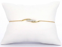 Gouden armband met diamanten in een rij gezet - afbeelding 6 van  10