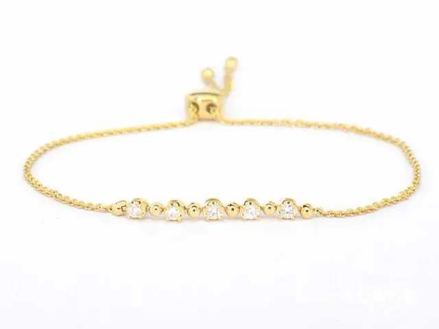 Gouden armband met diamanten - afbeelding 1 van  6