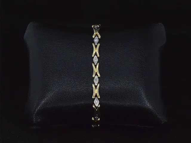 Gouden armband met diamanten - afbeelding 2 van  5