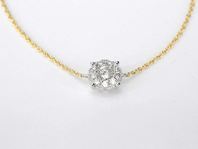 Gouden armband met een diamanten bedel - afbeelding 3 van  6