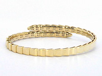 Gouden armband van serpent model met natuurlijke diamanten - afbeelding 5 van  8