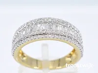 Gouden band ring met vijf rijen van diamant 1.00 carat - afbeelding 1 van  5