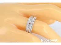 Gouden band ring met vijf rijen van diamant 1.00 carat - afbeelding 2 van  5