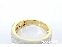 Gouden band ring met vijf rijen van diamant 1.00 carat - afbeelding 4 van  5