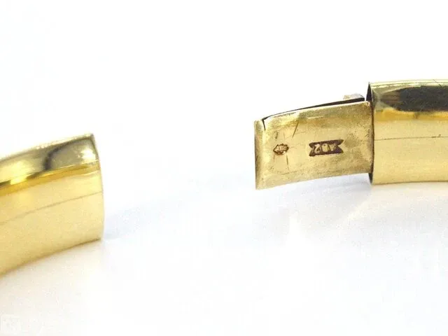 Gouden bangle armband - afbeelding 6 van  7
