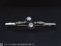 Gouden broche met diamanten - afbeelding 1 van  8