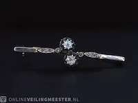 Gouden broche met diamanten - afbeelding 2 van  8