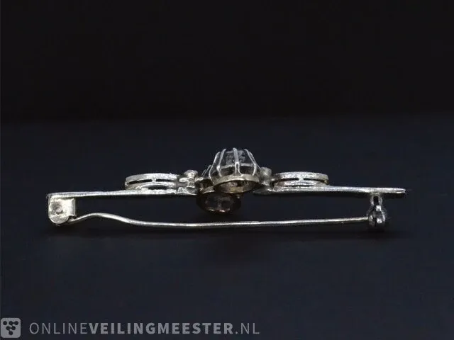 Gouden broche met diamanten - afbeelding 7 van  8