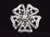 Gouden broche met diamanten - afbeelding 1 van  6