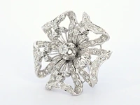 Gouden broche met diamanten - afbeelding 3 van  6