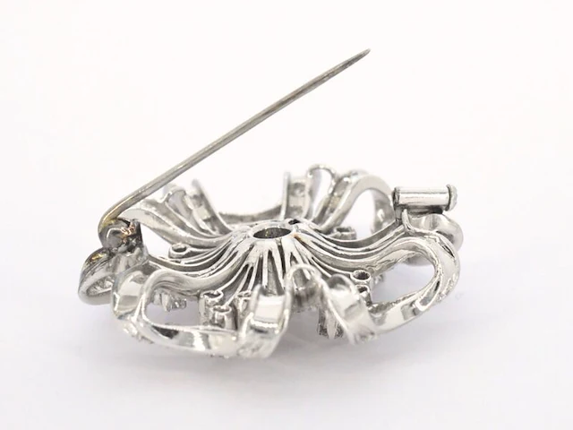 Gouden broche met diamanten - afbeelding 6 van  6