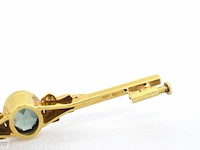 Gouden broche met edelsteen - afbeelding 5 van  5