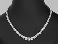 Gouden collier met diamanten 16.50 carat - afbeelding 1 van  8