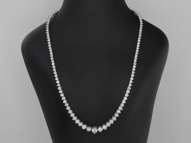 Gouden collier met diamanten 16.50 carat - afbeelding 2 van  8