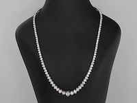 Gouden collier met diamanten 16.50 carat - afbeelding 2 van  8