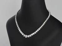 Gouden collier met diamanten 16.50 carat - afbeelding 3 van  8