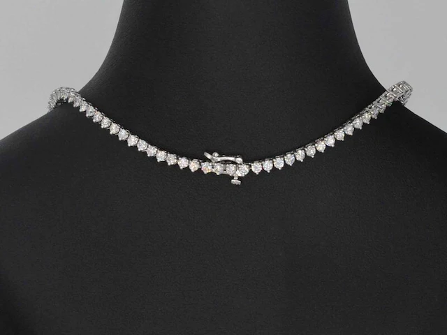 Gouden collier met diamanten 16.50 carat - afbeelding 5 van  8