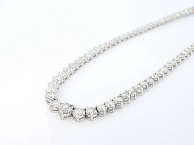 Gouden collier met diamanten 16.50 carat - afbeelding 6 van  8