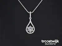 Gouden collier met diamanten - afbeelding 1 van  5