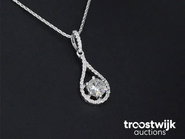 Gouden collier met diamanten - afbeelding 4 van  5