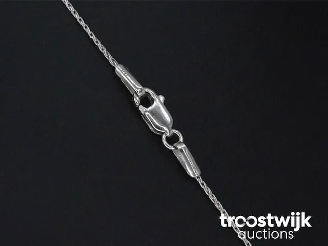 Gouden collier met diamanten - afbeelding 5 van  5