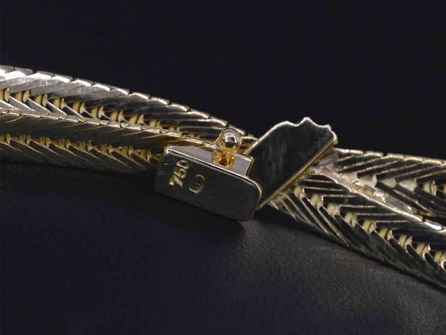 Gouden collier met diamanten - afbeelding 6 van  8