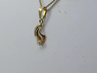 Gouden collier met hanger, 14 karaats - afbeelding 3 van  12